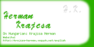 herman krajcsa business card